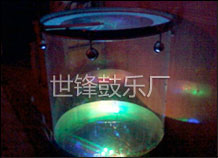 透明七彩LED声控黑条音乐水鼓